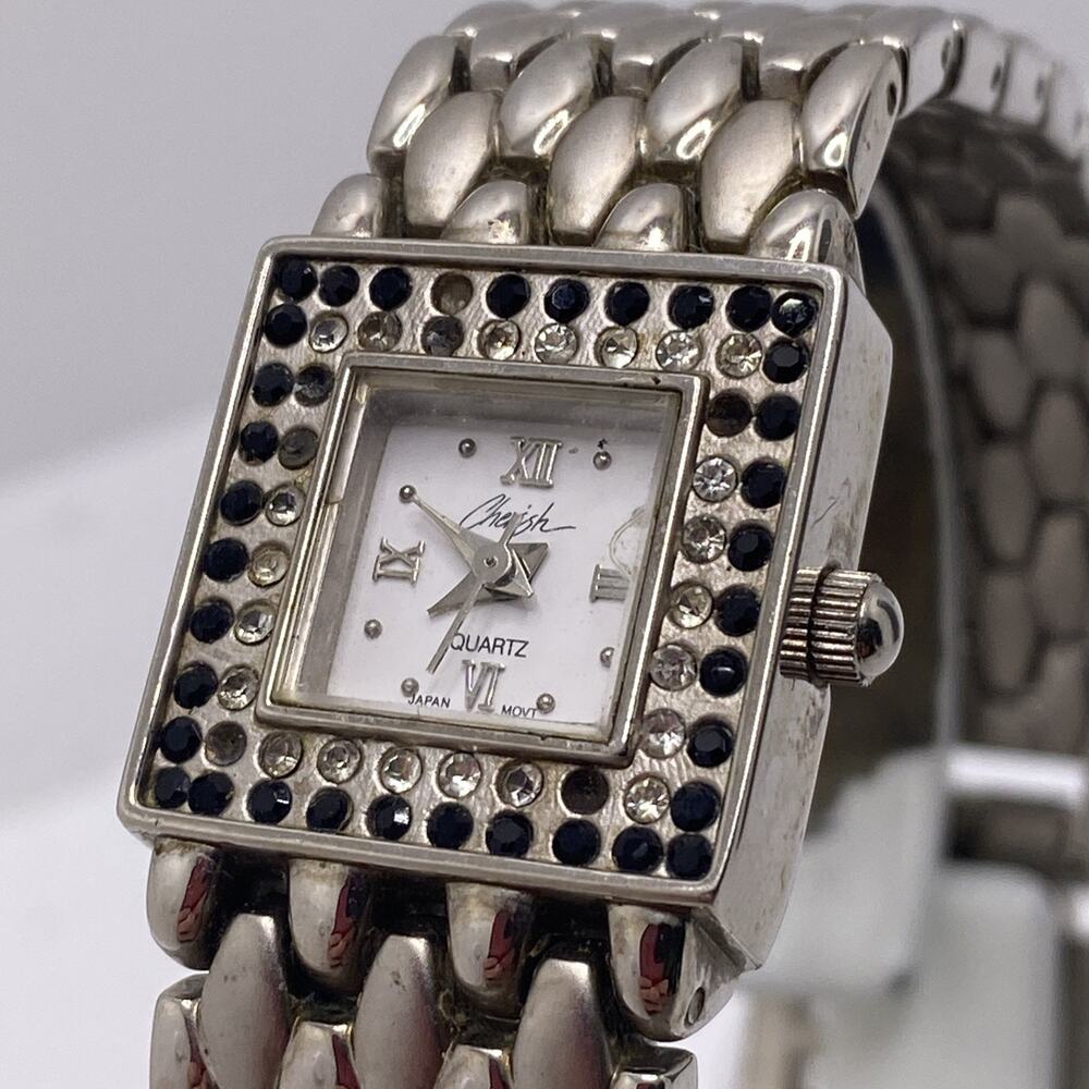 Womens Vintage Silver Square Watch New Battery